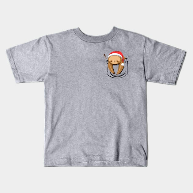 Sloth in a Pocket Xmas Ugly Sweater by Tobe Fonseca Kids T-Shirt by Tobe_Fonseca